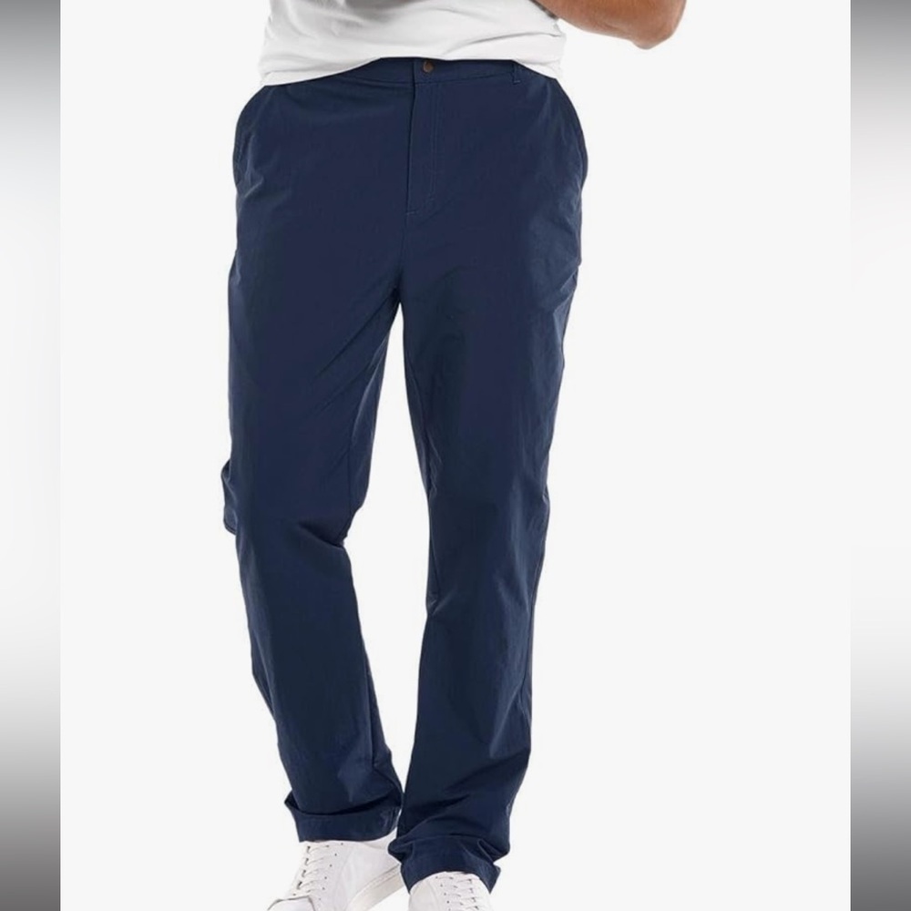 Coolibar UPF 50+ Men's Marco Summer Casual Pants Sun Protective 38 x 32 Blue X1